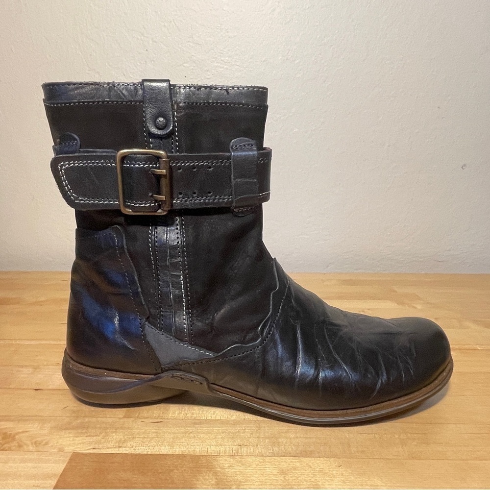ROMIKA Brown Leather Ankle Boots Women's Comfort European Shoes